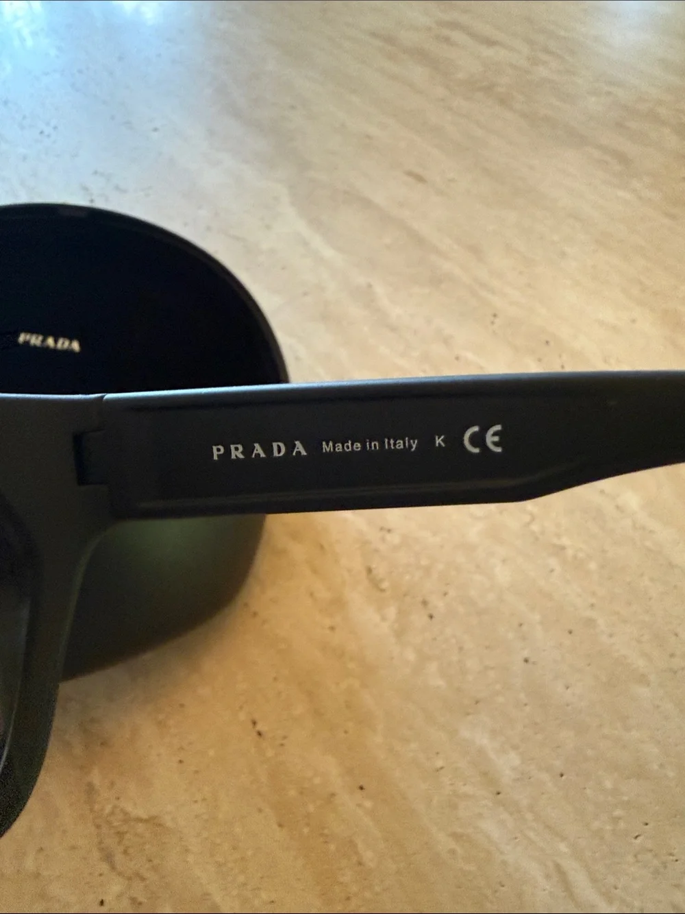 Prada Black Shield Sunglasses with Mirrored Lenses